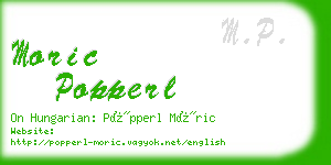 moric popperl business card